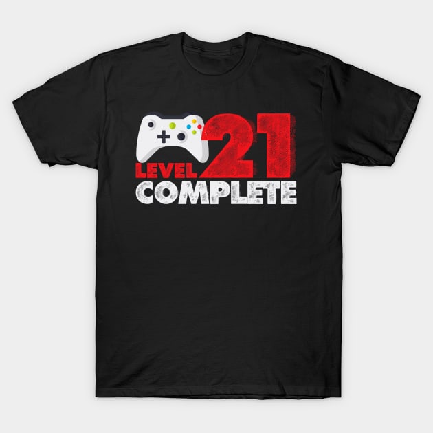 21st Birthday Gift Level 21 Complete T-Shirt by smartrocket